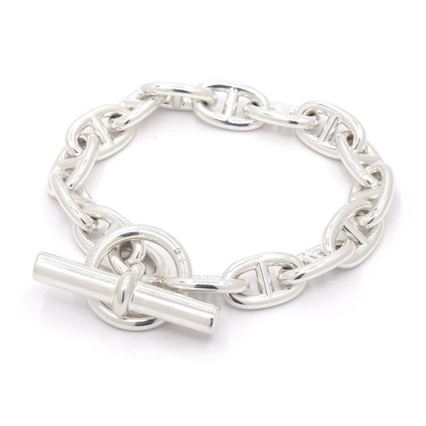 エルメス シェーヌダンクルブレスレットMM SV925 15コマ マリンチェーンブレスレット アンカ...