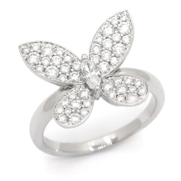 グラフ パヴェバタフライダイヤモンドミニリング 11.5号 RGR523 K18WG ダイヤモンド ...