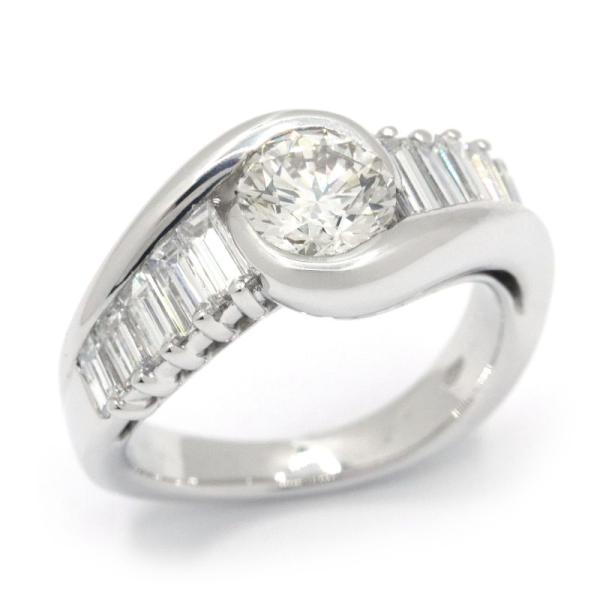 クチンスキー 約2.0ct天然ダイヤモンドリング 11.5号 K18WG ダイヤリング ウェーブデザ...