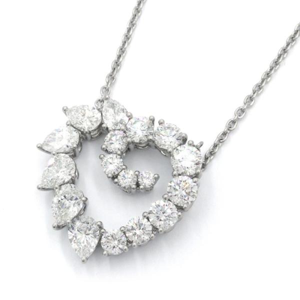 ハリーウィンストン オープンクラスターハートペンダント ラージ PEDPHSLGOC Pt950 ダ...