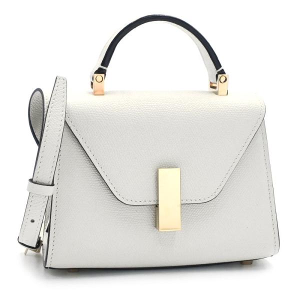ヴァレクストラ マイクロイジィデ ソフトカーフスキン オフホワイト ハンドバッグ ショルダーバッグ ...