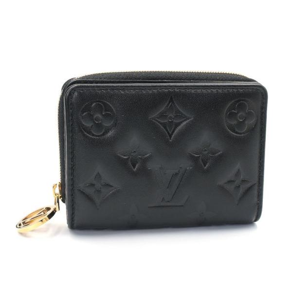 ルイヴィトン ポルトフォイユルー M81599 ラムレザー モノグラム ノワール 2つ折り財布 二つ...