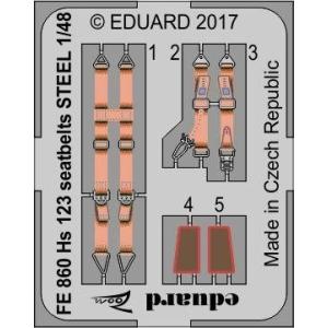 エデュアルド  ズーム1/48FE860 Hs-123A-1/Hs-123B-1 seatbelts for Gas Patch Models kits｜college-eye