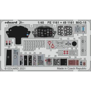 エデュアルド  ズーム1/48 FE1161 MiG-15 for Hobby 2000 kits/BRONCO kit｜college-eye