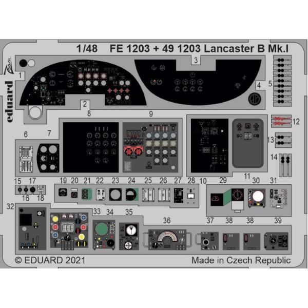エデュアルド  ズーム1/48 FE1203  Avro Lancaster B.I for Hon...