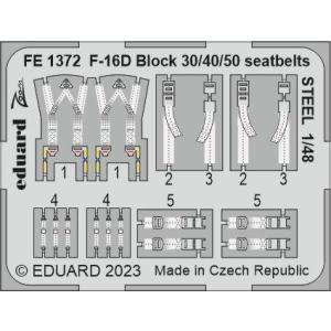 エデュアルド  ズーム1/48  FE1372  F-16D Block 30/40/50 seat...