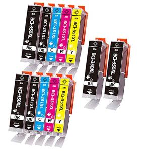 キャノン Canon 351 350 インクカートリッジ BCI-351XL+BCI-350XL互換インク 4本 合計12本セット （大容量/