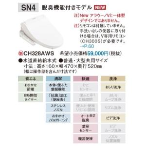 PANASONIC V専用トワレSNシリーズCH329AWS ＊アラウーノV以外取り付け