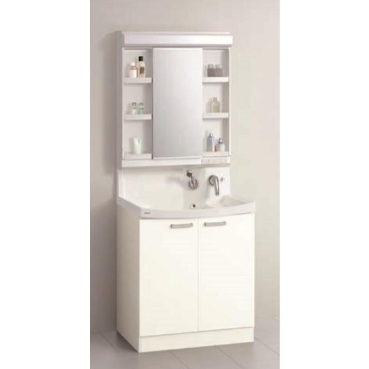 クリナップ　洗面化粧台ファンシオ　巾750ミリ　1面鏡開きタイプ　人大ボール　扉モノホワイト　扉モノ...