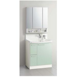 ファンシオ クリナップ洗面化粧台ファンシオ 巾900ミリ 3面鏡ダブルLED