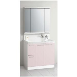 ファンシオ クリナップ 洗面化粧台ファンシオ 巾900ミリ 3面鏡LED 開き