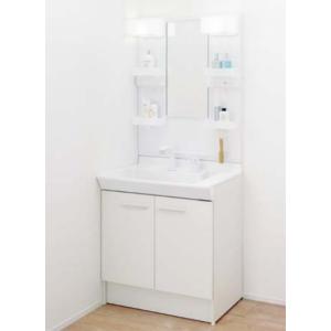 Panasonic(パナソニック) 洗面化粧台セット☆手洗台 2枚扉タイプ＋3面鏡☆水栓シャワー蛇口付き 電源コード付き！】パナソニック 洗面化粧台 セット エムライン 幅