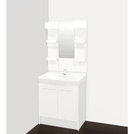 LIXIL洗面化粧台オフトLED1面鏡(くもり止コート無)開き扉タイプ　W750XD500XH178...