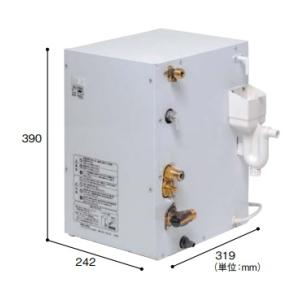 パナソニック先止め式電気温水器　12Lタイプ　GQD12HDKK<br>本体Ｗ242ｘD319ｘH3...