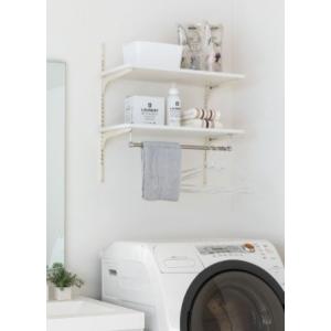 南海プライウッド ランドリー可動棚 洗濯機上部収納 LT2P-CW-A