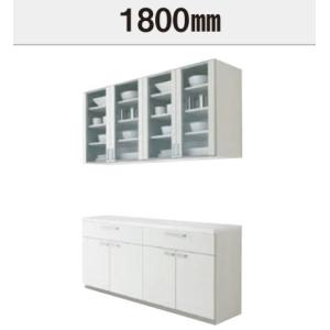 LIXIL シエラS収納 カップボード カウンタープランW1800 奥行450 メラミンカウンター 扉グループ1 ローラーレール コの字タイプ 住設コロシアム - 通販 - Yahoo ショッピング