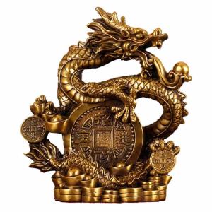 置物 風水 皇帝龍 龍 特大 古銭 龍の置物 ...の詳細画像1