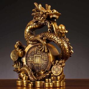 置物 風水 皇帝龍 龍 特大 古銭 龍の置物 ...の詳細画像4