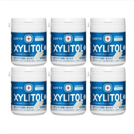 ロッテ キシリトール ガム フレッシュミント ファミリーボトル 133g 6個セット