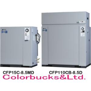 アネスト岩田 CFP07CF-8.5D オイルフリーコンプレッサー パッケージタイプ 三相200V 1馬力 25L ドライヤ付｜colorbucks