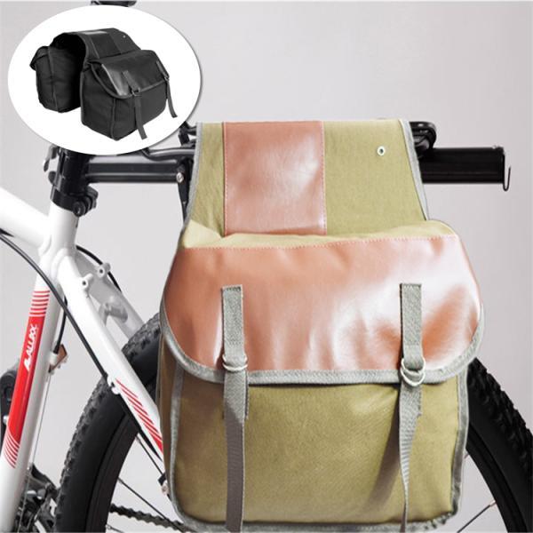 送料無料 汎用　帆布パニアバッグ　バイク　 ツーリングサイドバッグ