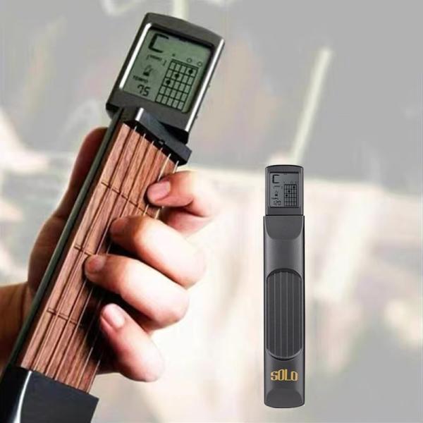 送料無料 ポータブルギター ポケットギター　ギター練習　練習ツール LCD楽器用　コードトレーナー　...