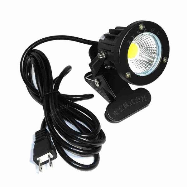 白色 昼光色 LEDクリップライト 小型 (PSE)規格品 防雨 防水型 7W スイッチなし コード...
