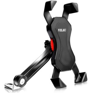 VILAU バイク スマホホルダー ミラー 取付 防水 強力固定 アルミ製アーム ワッシャー径三種付属｜colorful-market