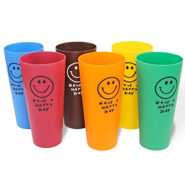 Smile スマイル カップ ６色 セット Cups (ブルーレッドブラウンオレンジイエローグリーン...