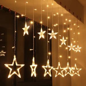 BigFox イルミネーションライト 星型 電池式 ガーランド LED ライト 8パターン点灯 デコレーション クリスマスツリー 飾り オー｜colorful-market