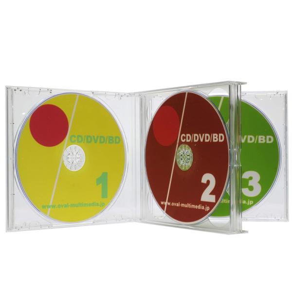 CDケース 日本製PS24mm厚3枚収納マルチケースクリア 3個セット DVD・ブルーレイケースとし...
