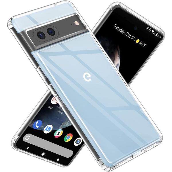 For Google Pixel 7 ケース グーグル ピクセル 7 ソフトケース ELMKクリスタ...