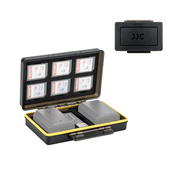 JJC バッテリー 2枚 + SDカード 6枚 カードケース バッテリーケース 電池ケース SDXC...