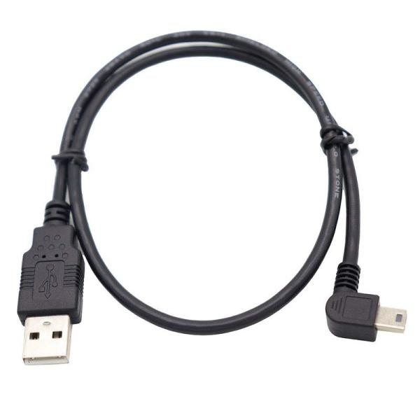 ViViSun USB 2.0 ミニケーブル USB(A)オス-USB(miniB)オス L型 左右...