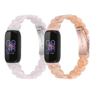 対応Fitbit inspire 3 交換バンド 樹脂バンド 樹脂アクセサリー リストバンド ブレスレット 調節便利 男女共用 (2p-E)｜colorful-market