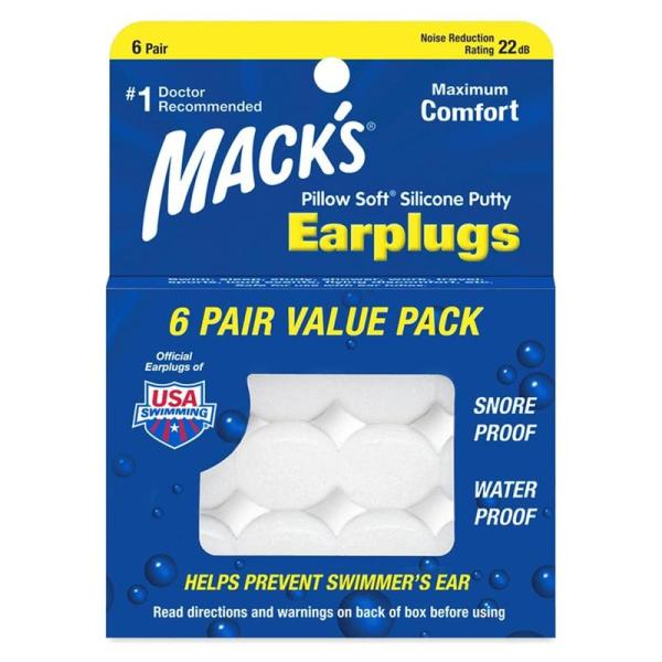 Mack&apos;s Pillow Macks Pillow Soft シリコン耳栓 6ペア NRR22 #...