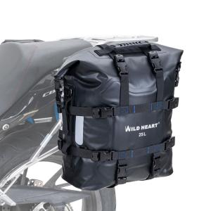 WILD HEART バイクエッジバッグ ステンレスハンギング防水バッグ20L/25L 防水耐摩耗汎用バイク部品 (Black, 25L)｜colorful-market