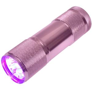 明るい ペン型LEDライト ピンク ブラックライト 小さくて軽いミニサイズ 携帯用ハンドライト ハンディーUVランプ 激安UVライト 高速硬化ライト ネイル用｜colorful-nail