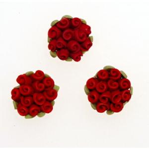 デコパーツ レジンパーツ 樹脂バラ直径1.5cm大きめ クレイ薔薇の花束 d　r1｜colorful-nail