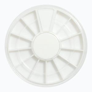 ラインストーンケース 1個ホワイト 丸ケース ネイル用品