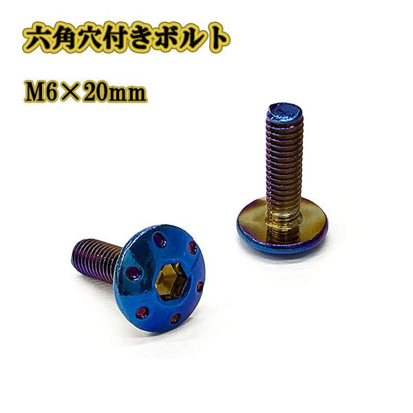 M6 ボルト 20mm P1.0 六角穴付きボルト ステンレス ナンバー フェンダー 車 バイク 外...