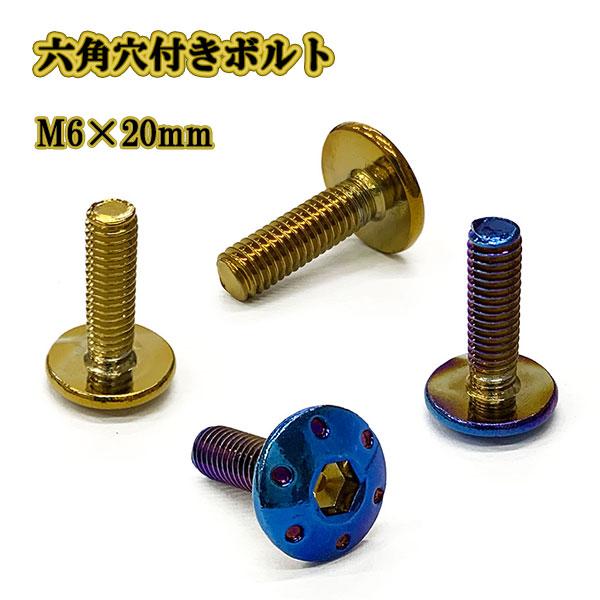 M6 ボルト 20mm P1.0 六角穴付きボルト ステンレス ナンバー フェンダー 車 バイク 外...