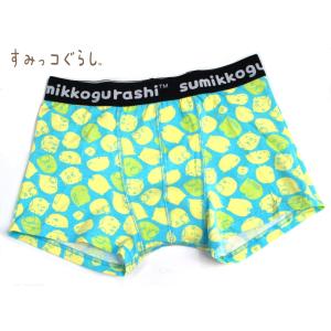 【サンリオ】 ボクサーパンツ ボクサーブリーフ 「すみっコぐらし ちらし」 総柄 前閉じ ブルー SX1208/1209 【送料無料｜colorful-story