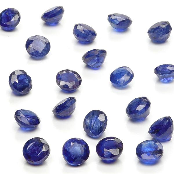 アフリカ産 サファイア コインファセットカット ルース 4mm【3コ販売】 / 82-16 SF4C...