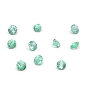 ザンビア産 エメラルド コインファセットカット ルース 4mm【1コ販売 
