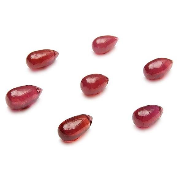 粒販売 ルビー ドロップ 8〜10mm 3粒販売 / T109 RU10DP