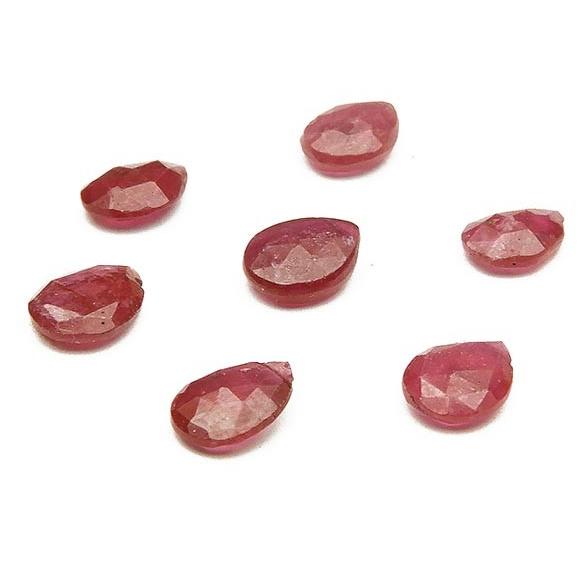 粒販売 ルビー ペアシェイプカット 8〜9mm 3粒販売 / T110 RU9PS