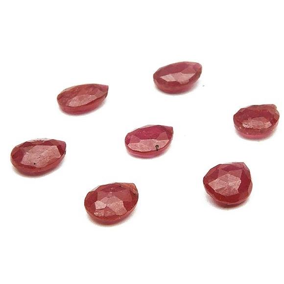 粒販売 ルビー ペアシェイプカット 7〜8mm 3粒販売 / T109 RU8PS