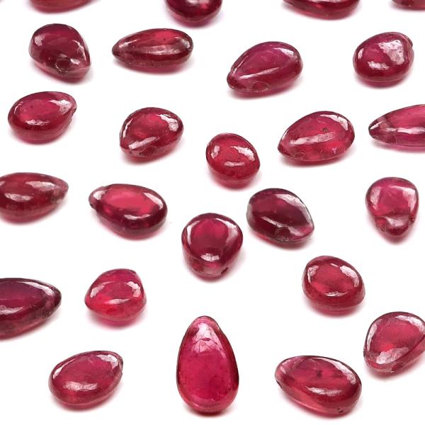粒販売 モザンビーク産 ルビー ペアシェイプ 5〜6mm【4粒販売】 / T160 RU6PS