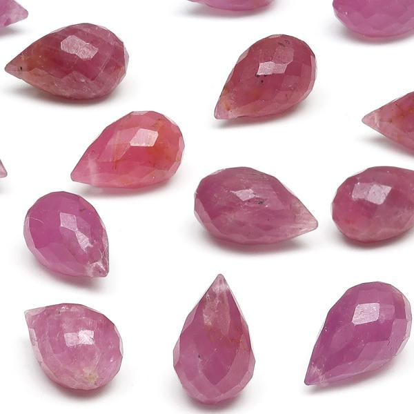 粒販売 ルビー ドロップカット 9〜10mm【3粒販売】 / X350 RU10DP